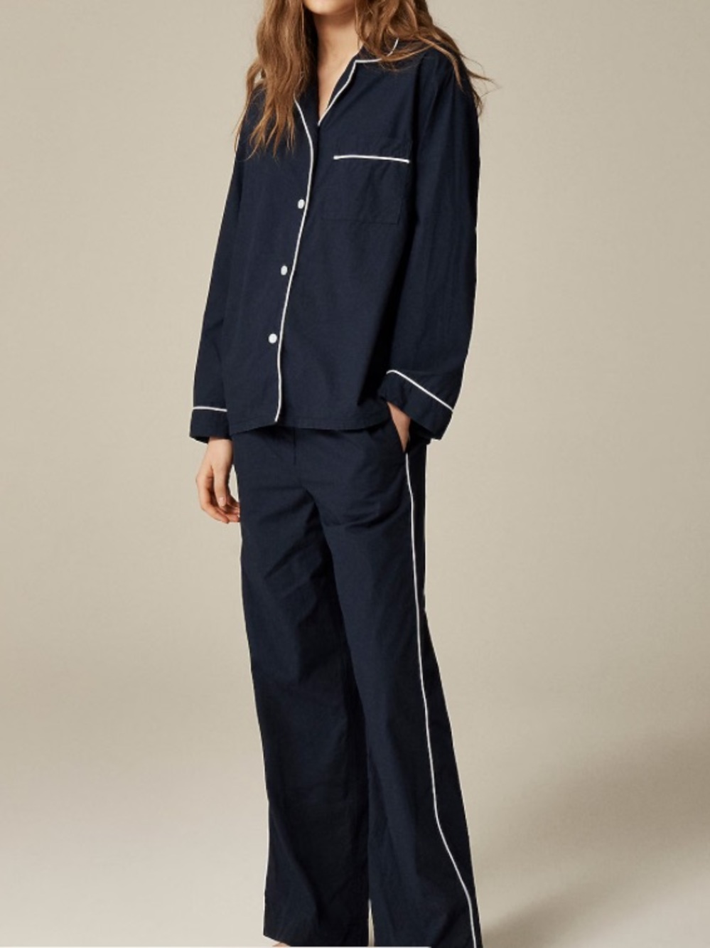 Navy Pajama Set in cotton - NWOT, size M